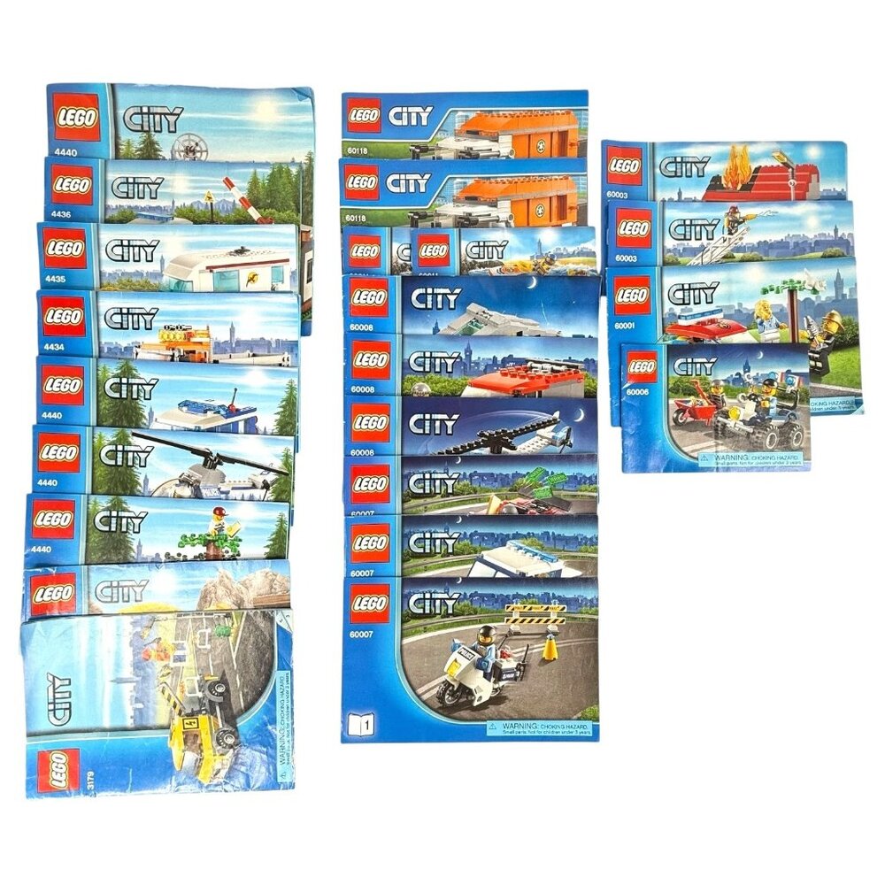 LEGO City Instruction Manuals Lot of 23Mixed Sets Complete & Partial See Detail